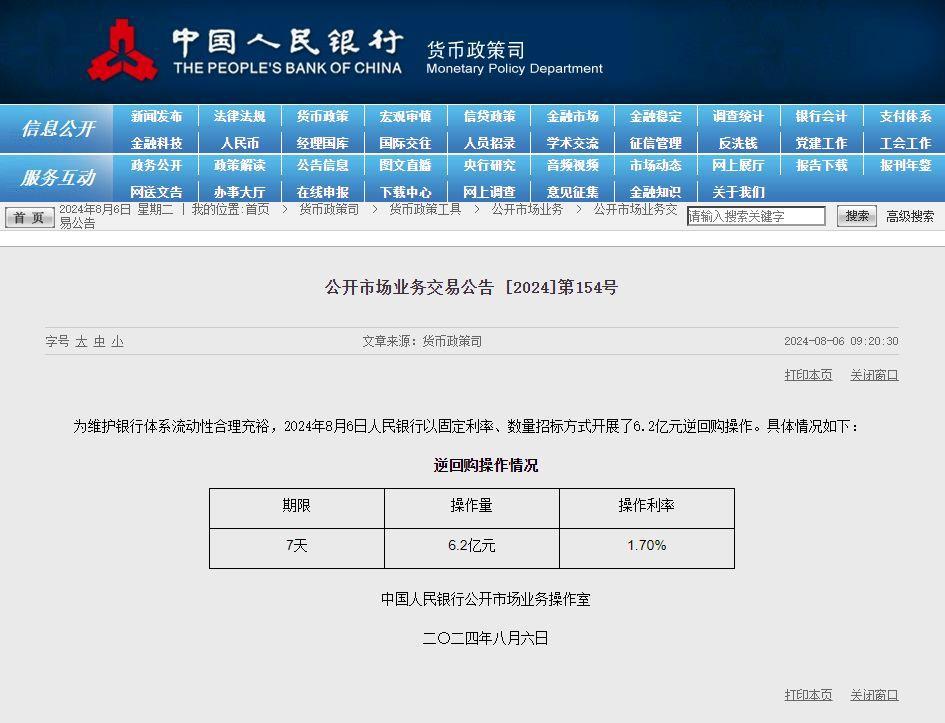 央行今日开展2025亿元7天逆回购操作|界面新闻 · 快讯